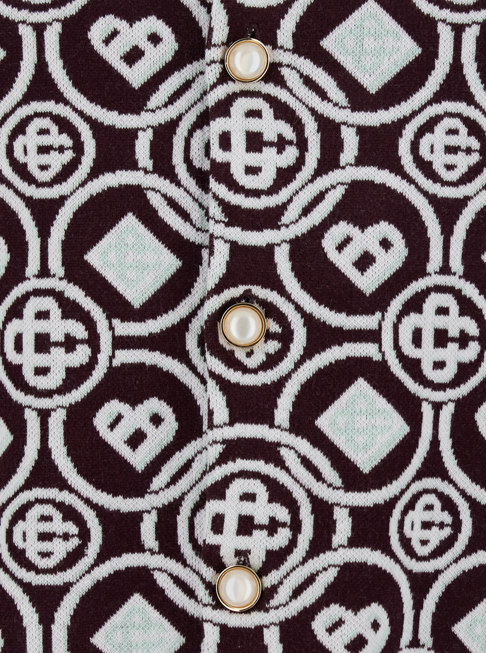 Casablanca Men Bordeaux Shirt With Classic Collar And All-over Monogram In Cotton Man In Black