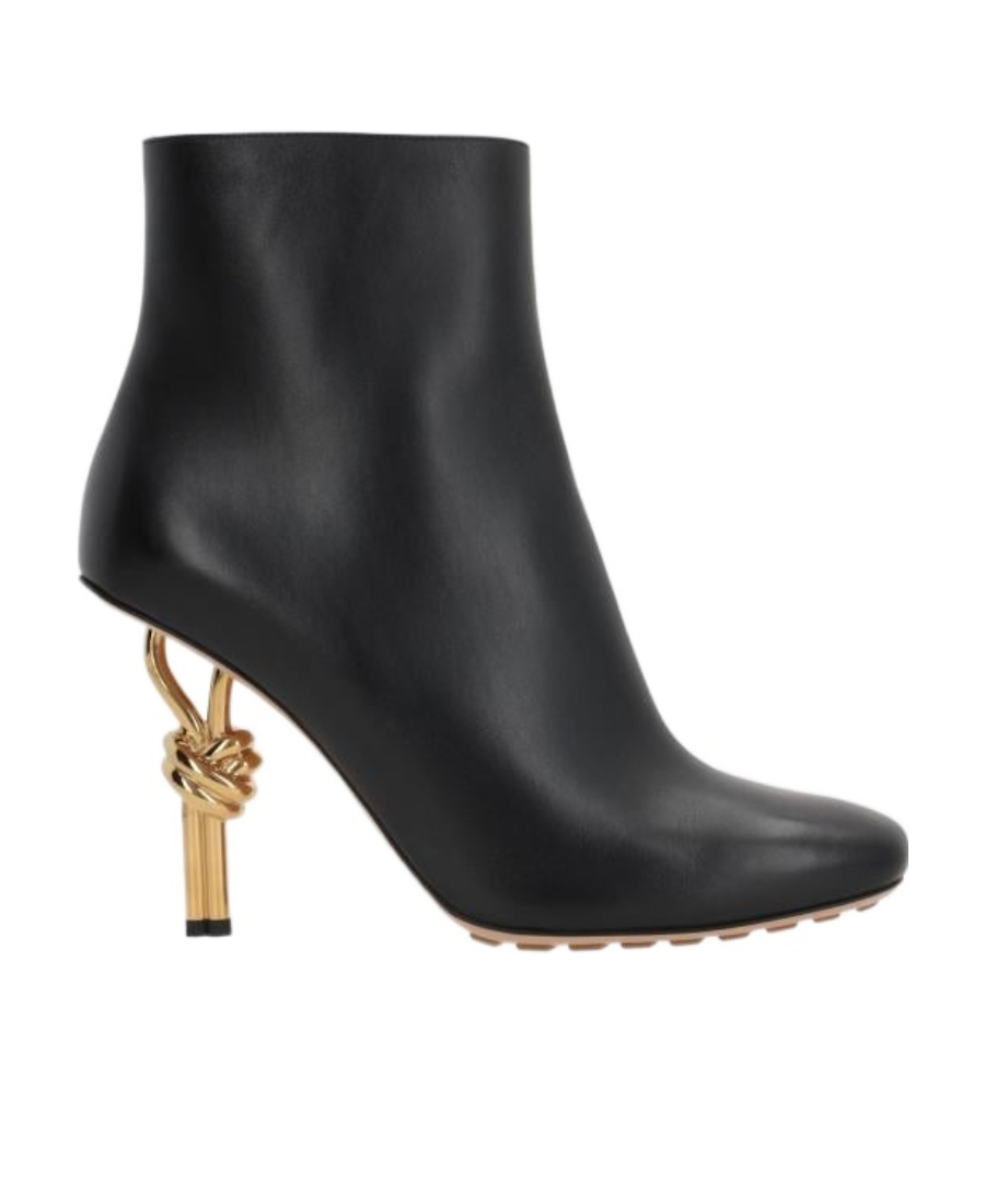 Shop Bottega Veneta Knot Ankle Boot In Black