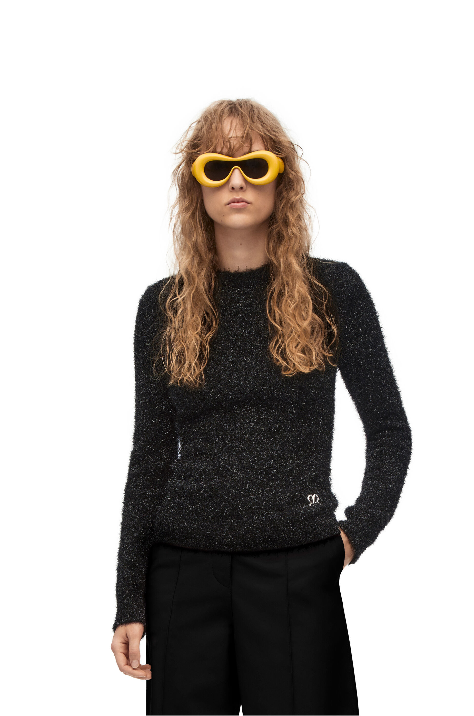 Loewe Sparkle Sweater In Viscose In Black