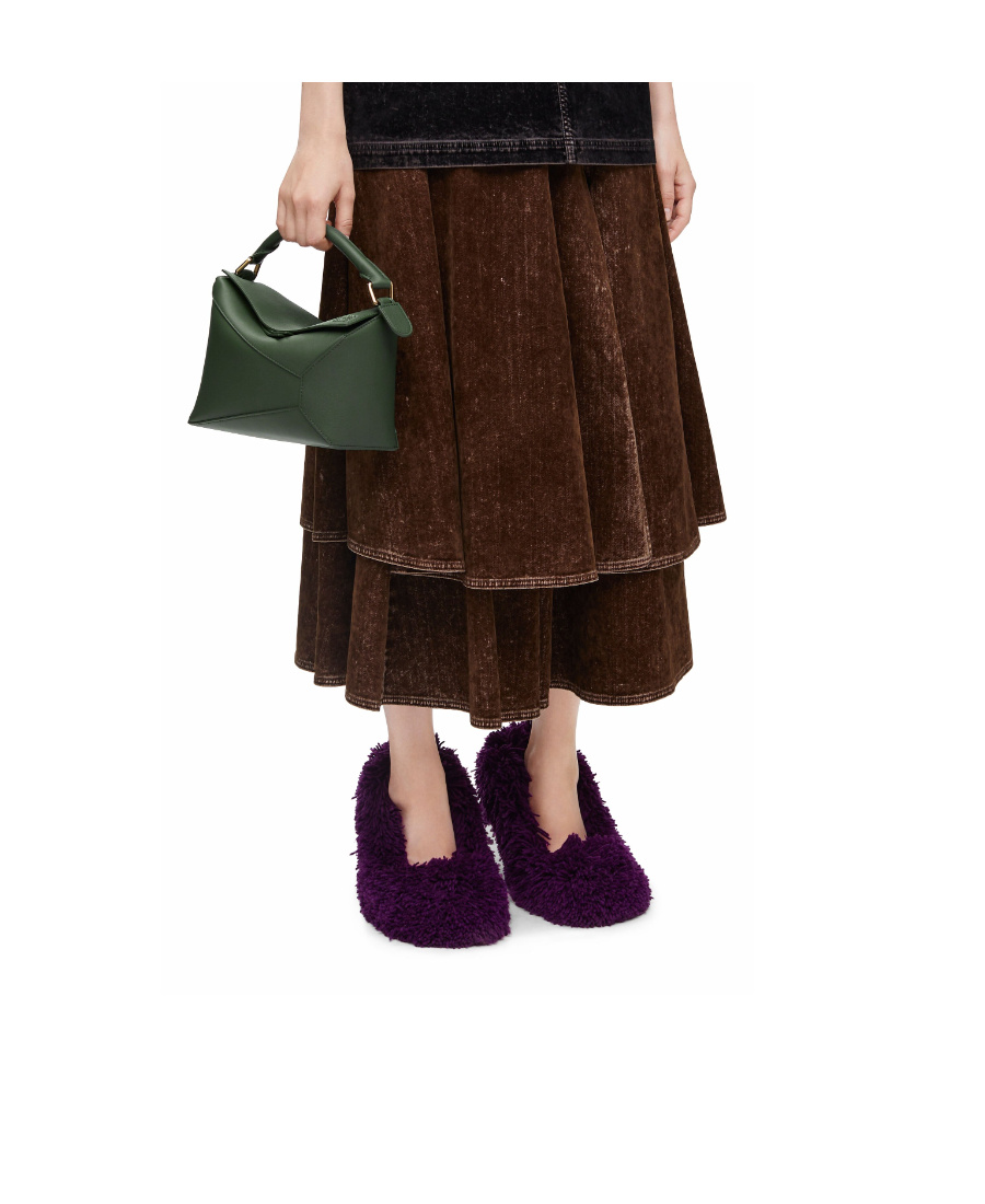 Loewe Small Puzzle Shoulder Bag In Green