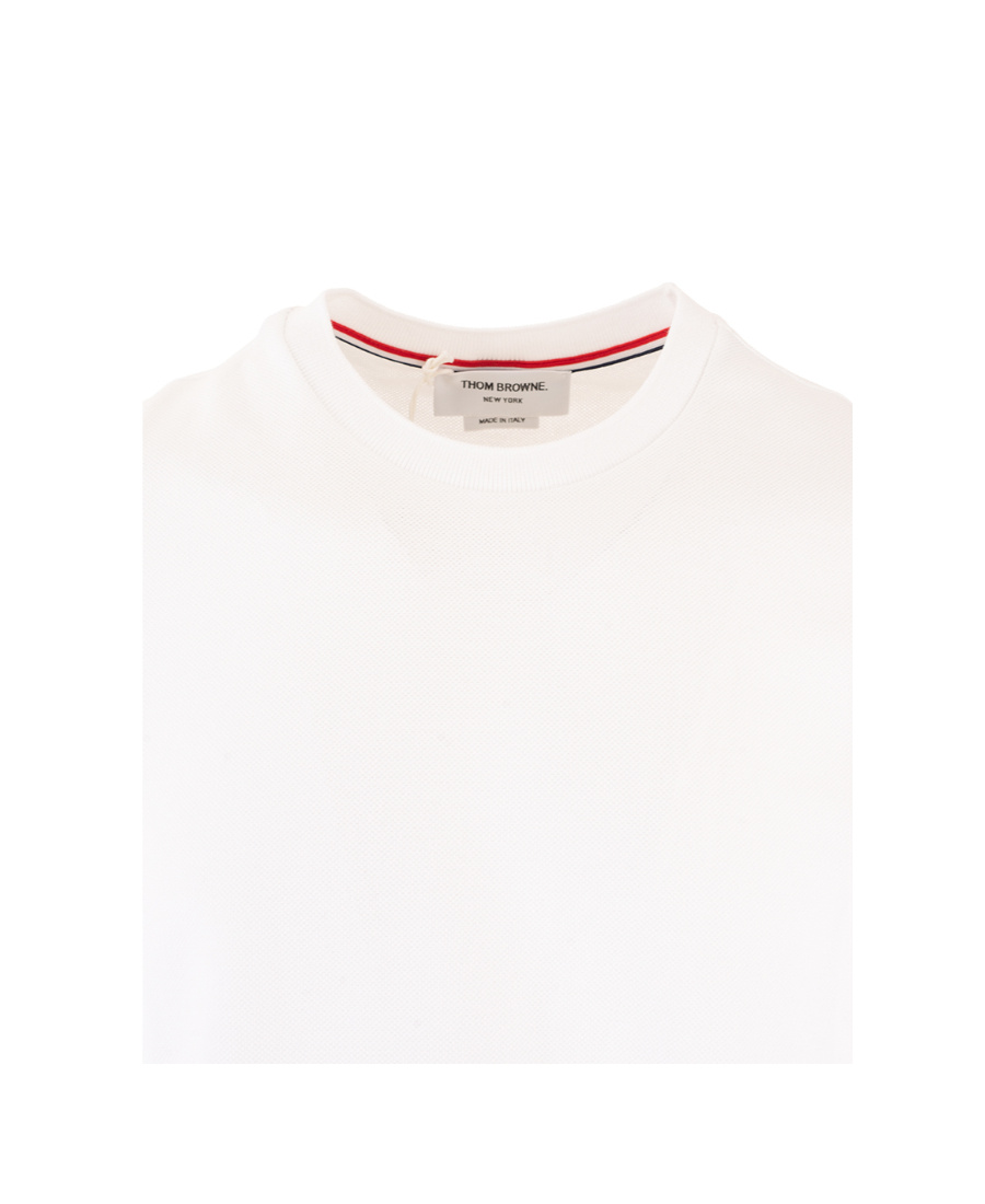 Thom Browne Short Sleeve Tee Cotton T-shirt In Neutral