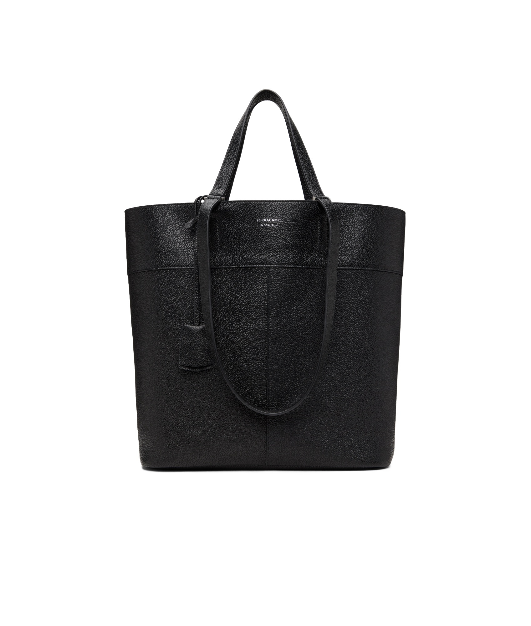 Shop Ferragamo Double Handle Tote Bag In Black
