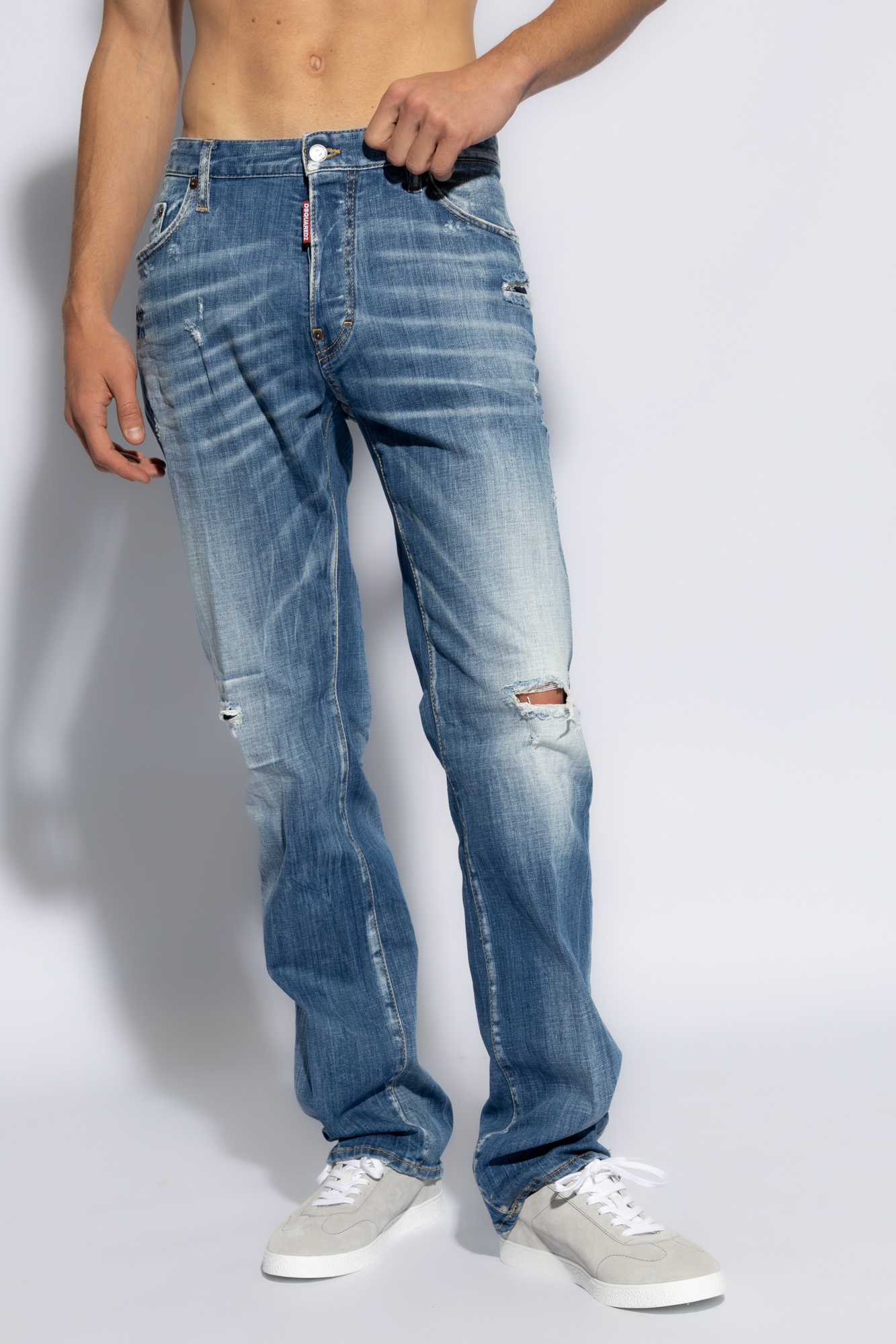 Dsquared2 Mid-rise Straight-leg Jeans In Blue