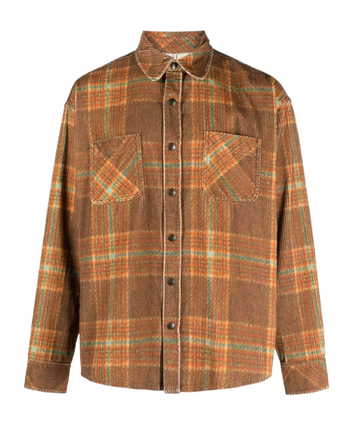 Erl Long-sleeved Shirt In Brown
