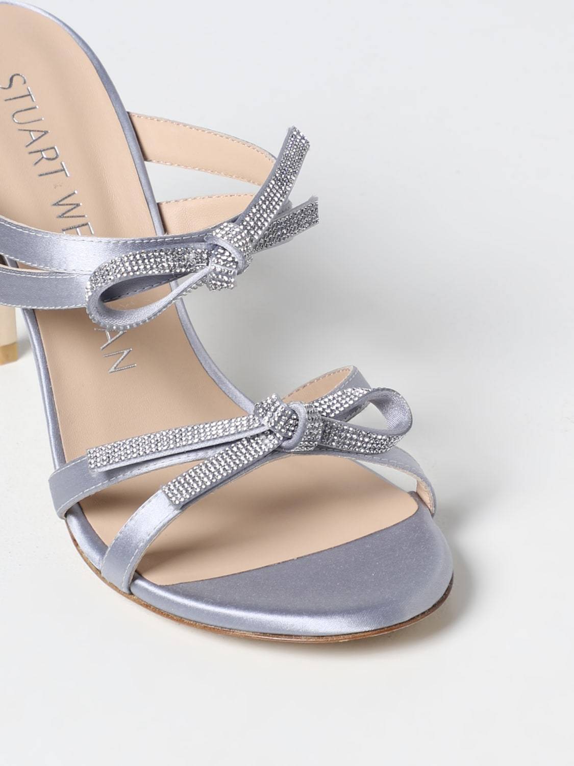 Stuart Weitzman Open-toed High-heeled Sandals In Gray