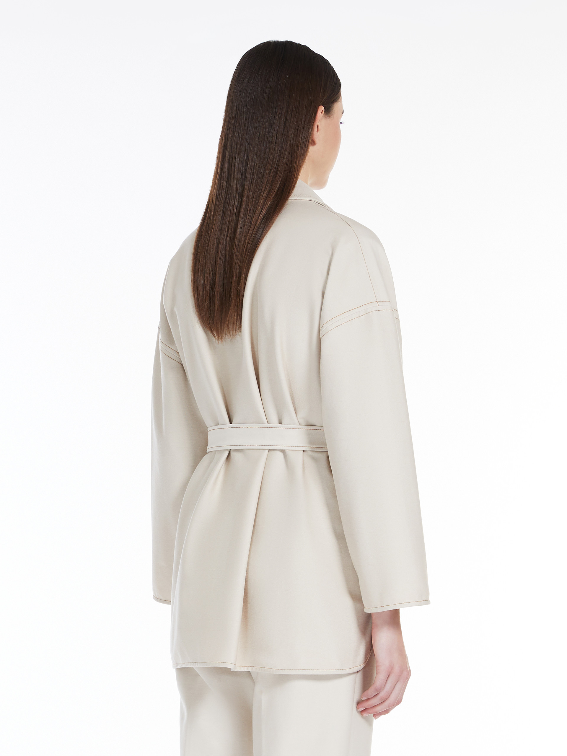 Max Mara Lapel Casual Jacket In White
