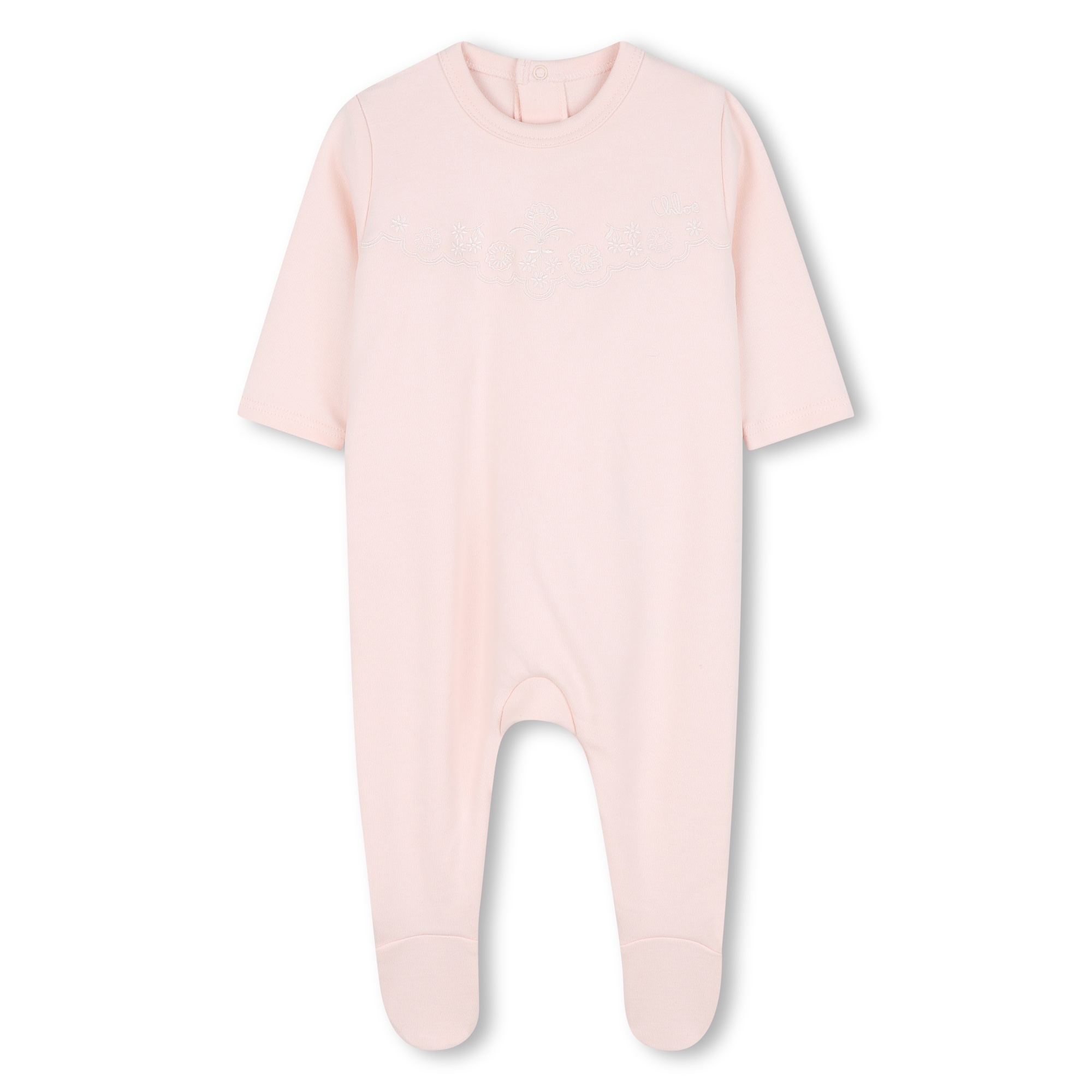 Chloé Crew Neck Jumpsuit And Hat Set In Pink