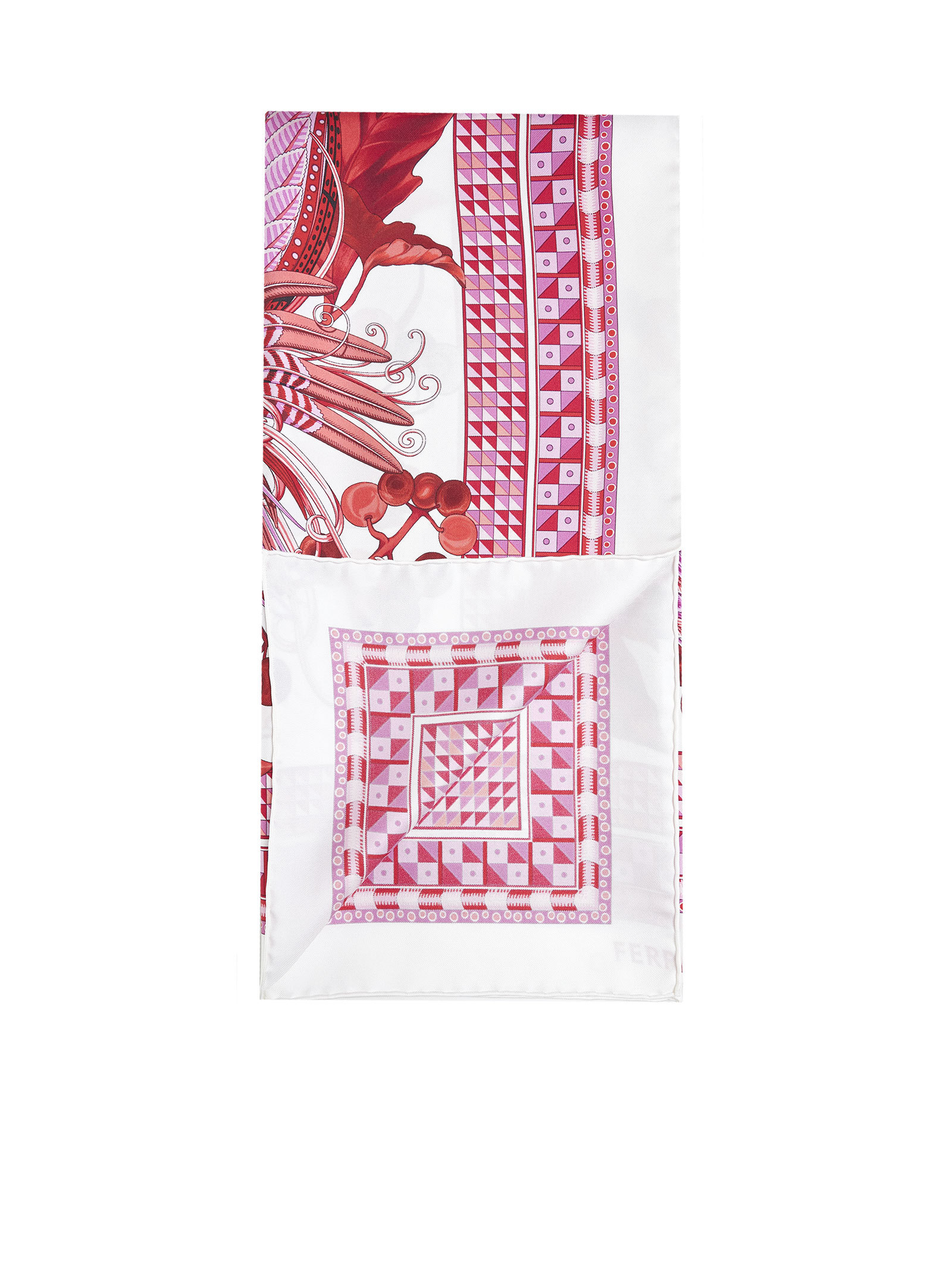Ferragamo Birds Of Paradise Print Square Scarf In Pink