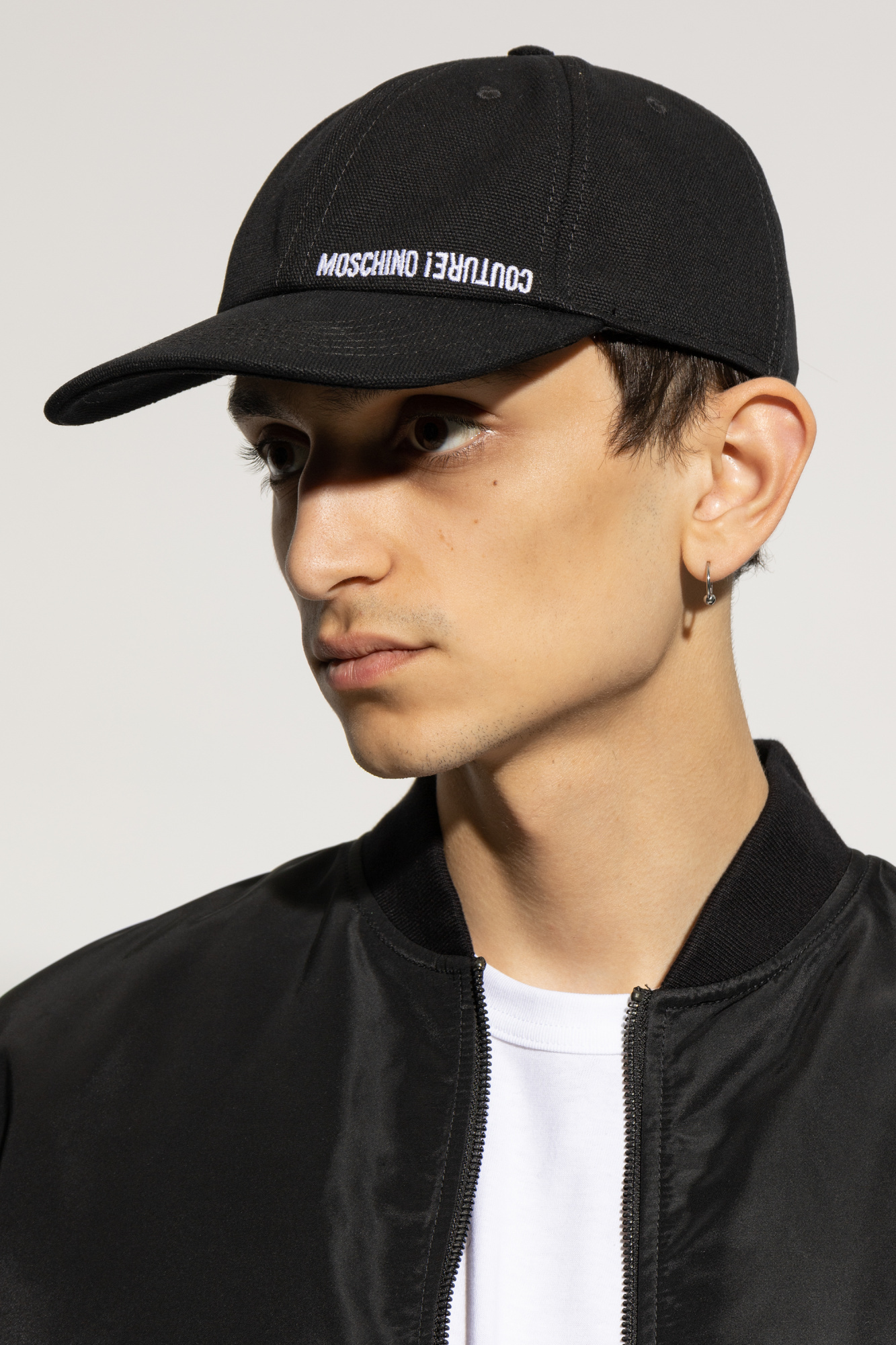 Moschino Couture Baseball Cap In Black