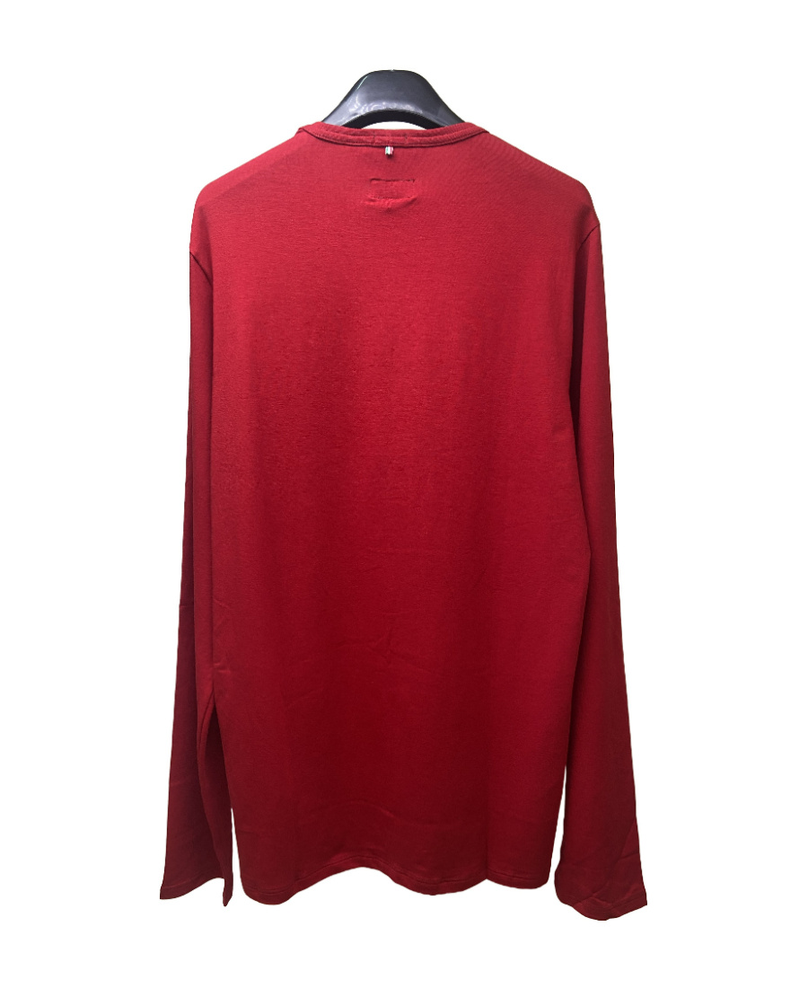 Armani Jeans Logo T-shirt With Round Neck In Red