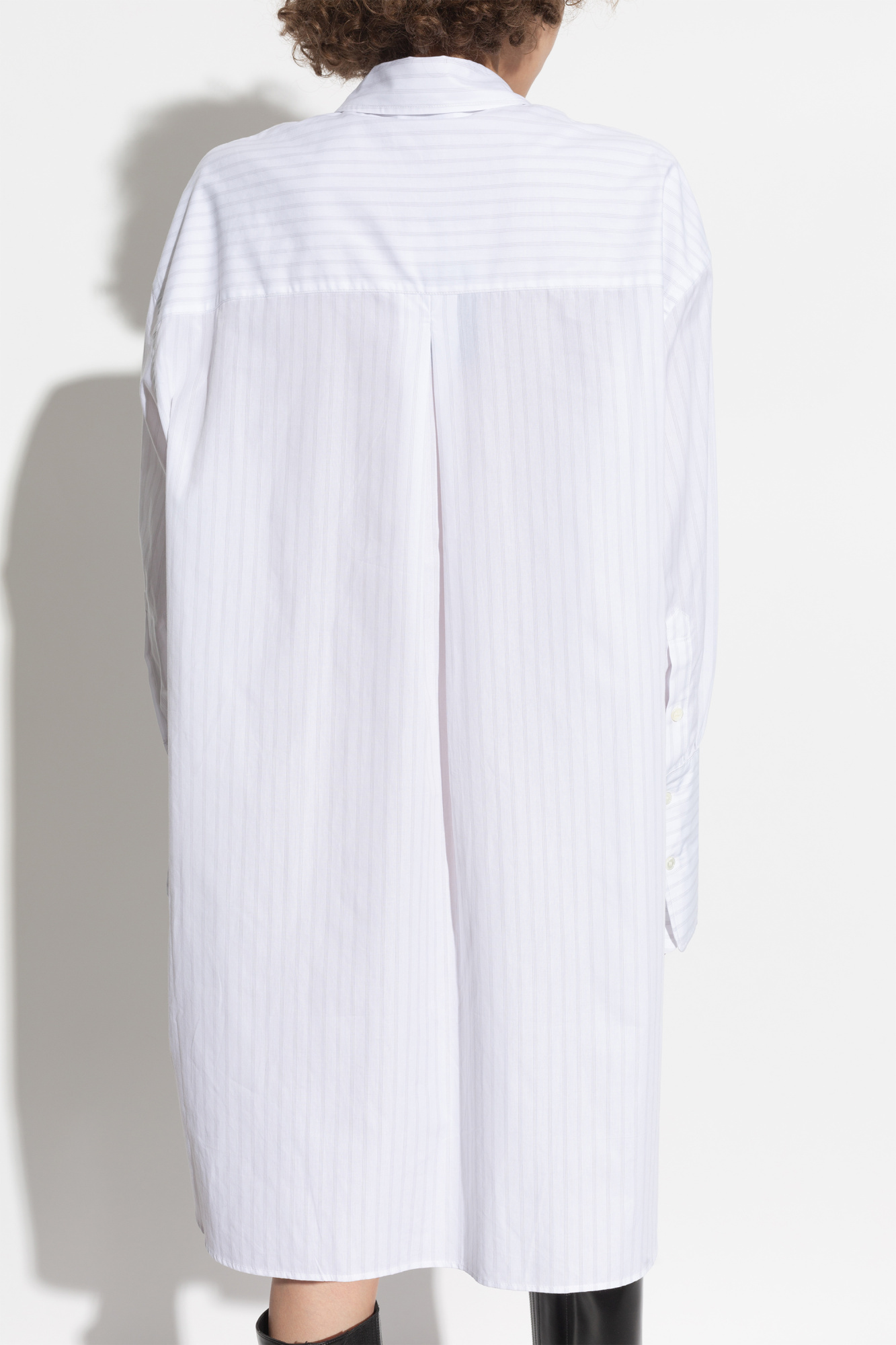 Shop Anine Bing Long-sleeved Dress In White