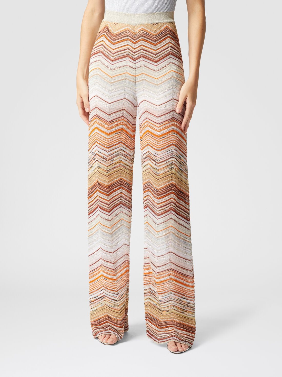 Missoni Sequin-decorated Casual Pants In White
