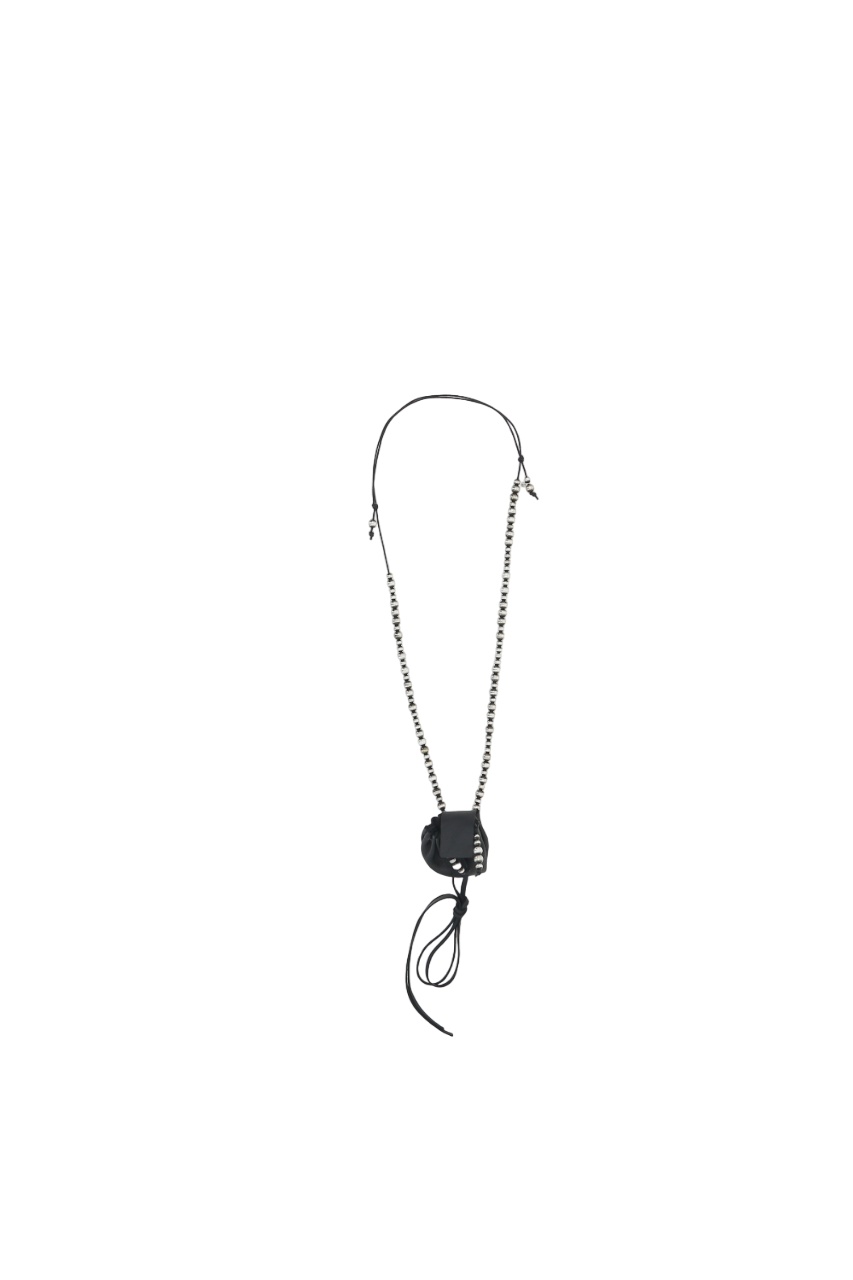 Ann Demeulemeester Beaded Necklace In Black