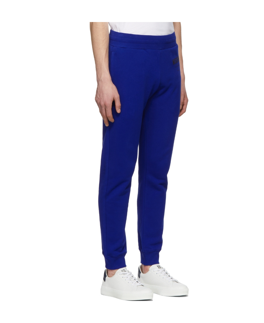 Moschino Logo Casual Pants In Blue