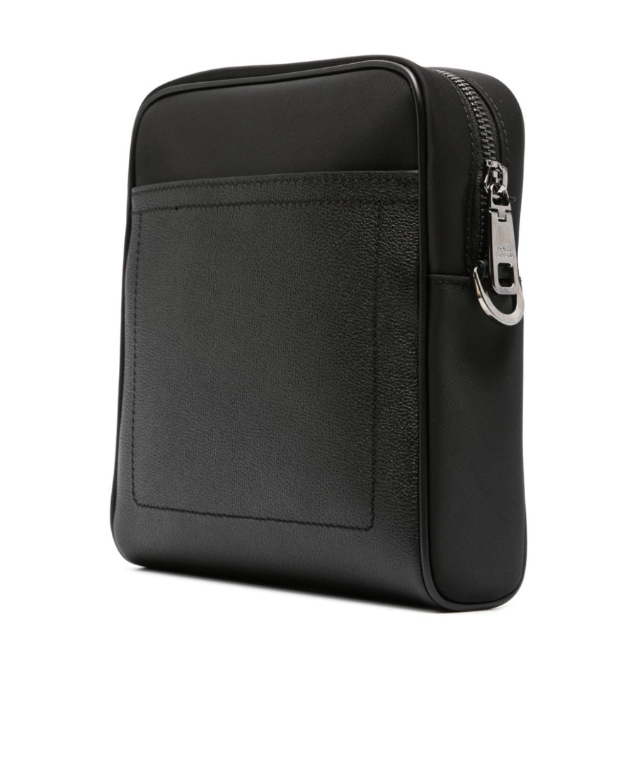 Dolce & Gabbana Logo-plaque Zip-fastening Messenger Bag In Black