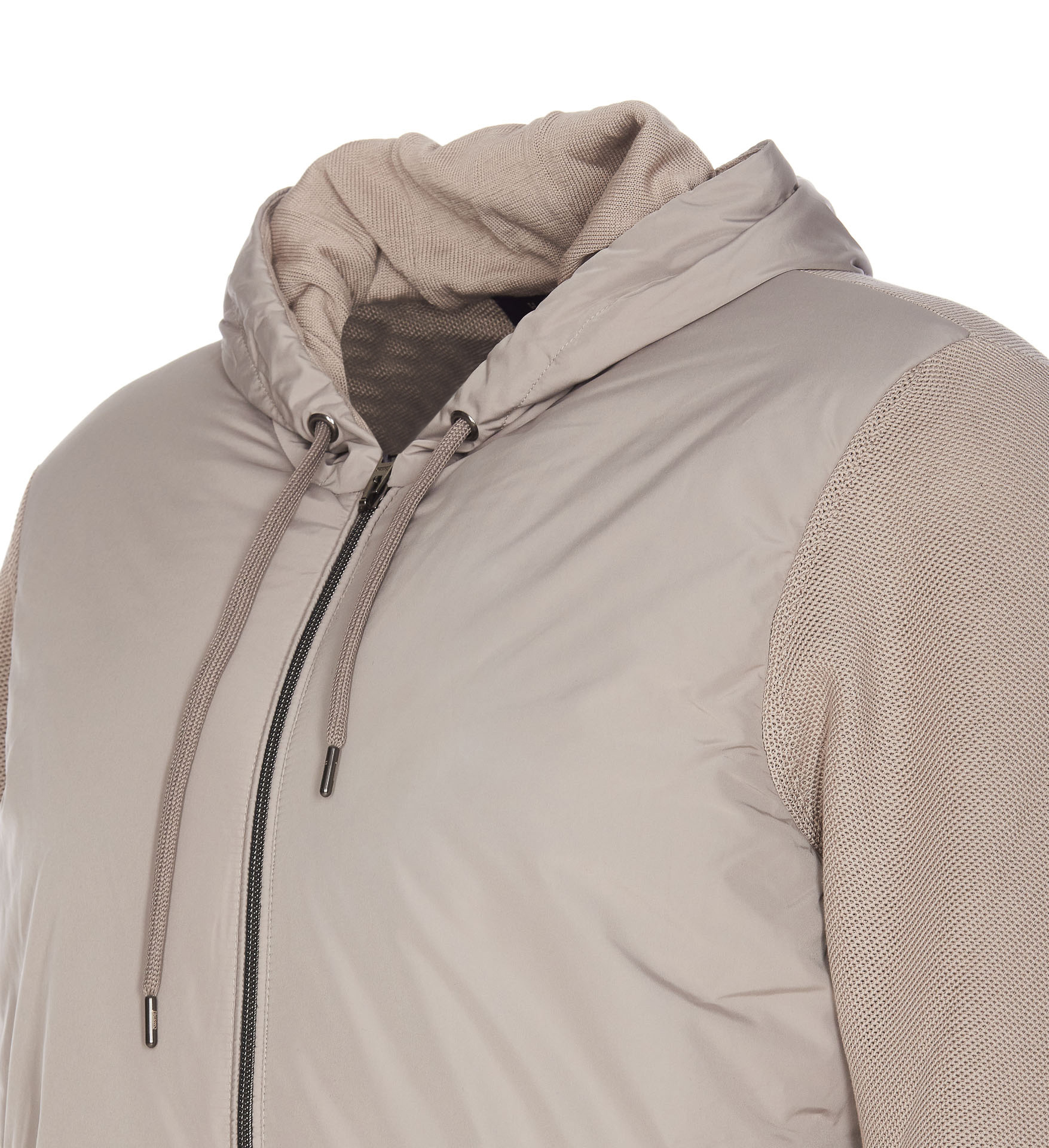 Herno Hooded Jacket In Nude