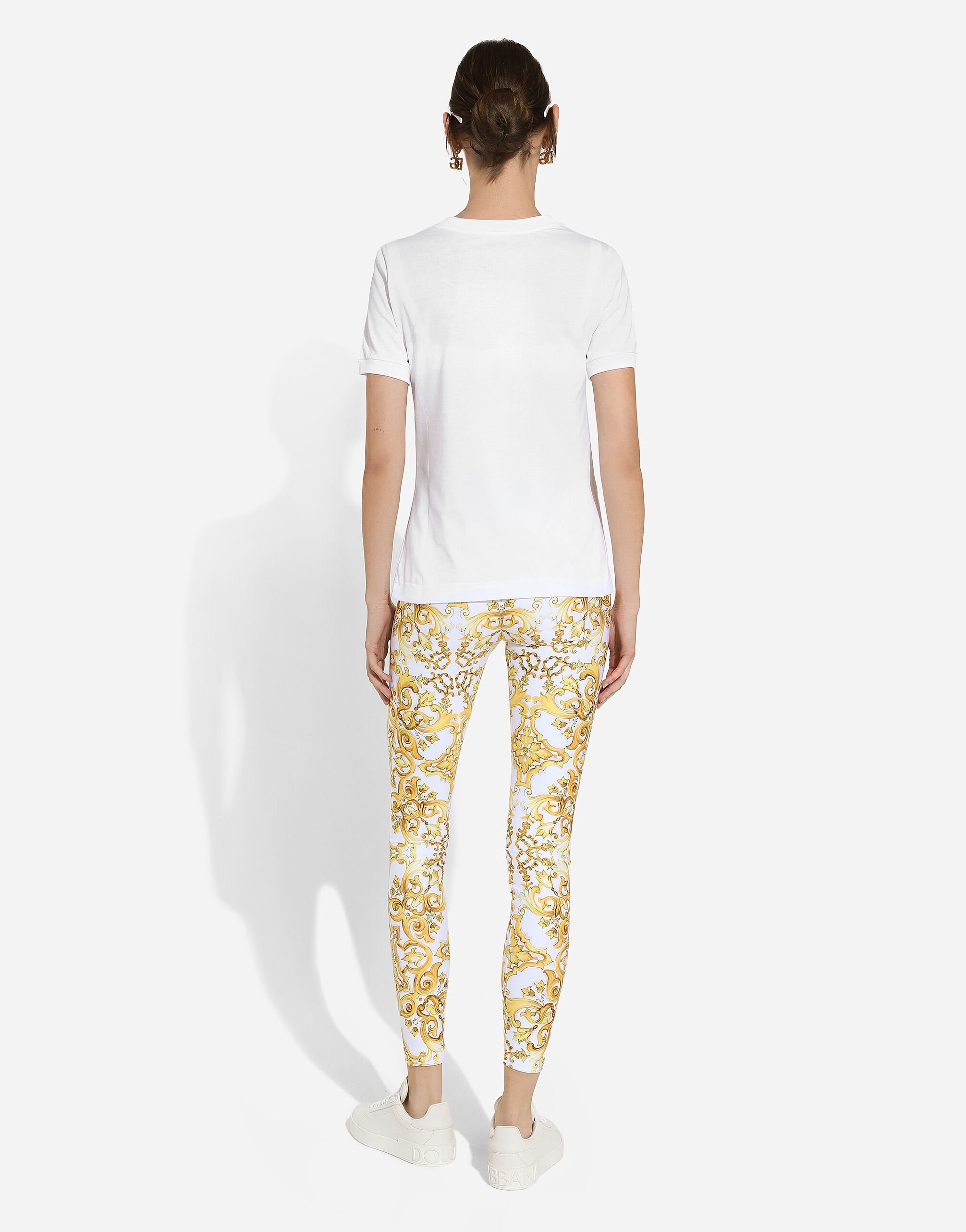 Dolce & Gabbana Patch Logo T-shirt In White