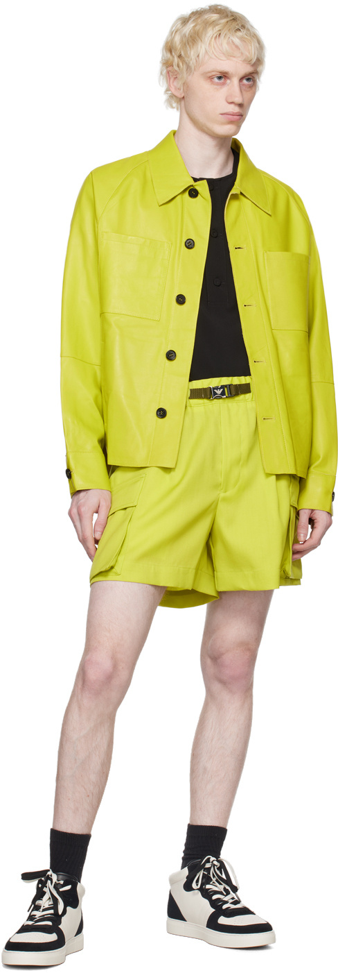 Emporio Armani Wool Gabardine Shorts In Nude