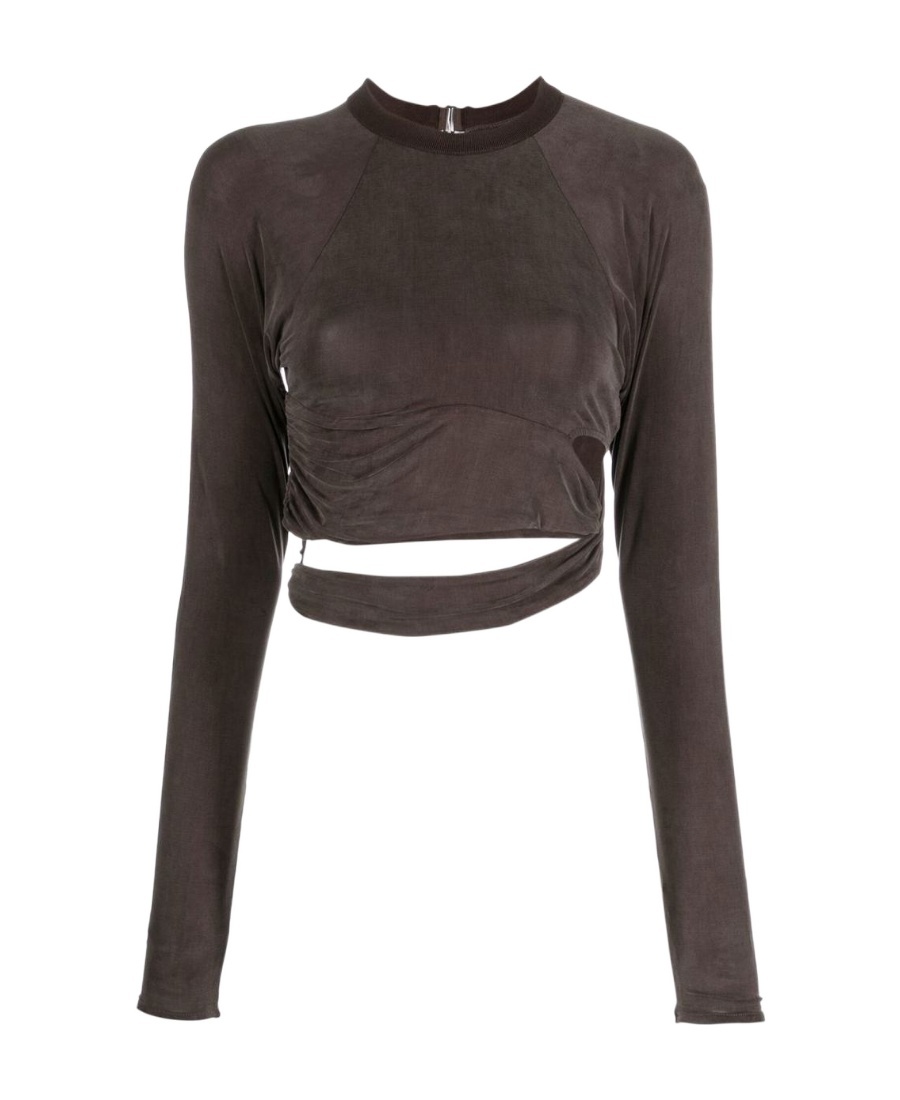 Jacquemus La T-shirt Espelho Cut-out Crop Top In Green