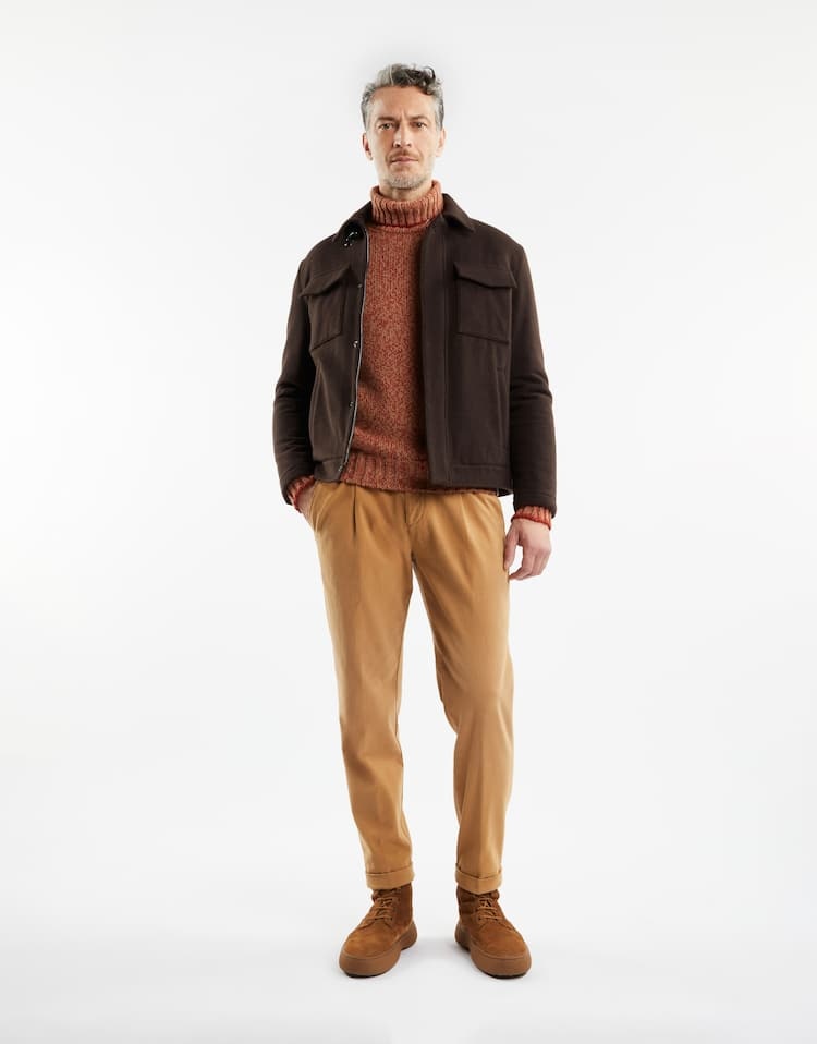 Fay Long-sleeved Casual Jacket In Black