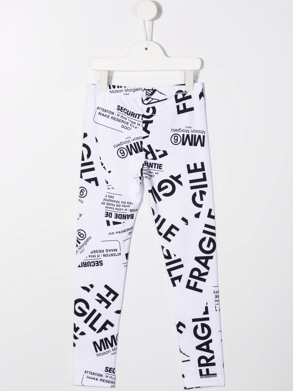 Maison Margiela Fragile-print Stretch-cotton Leggings In White