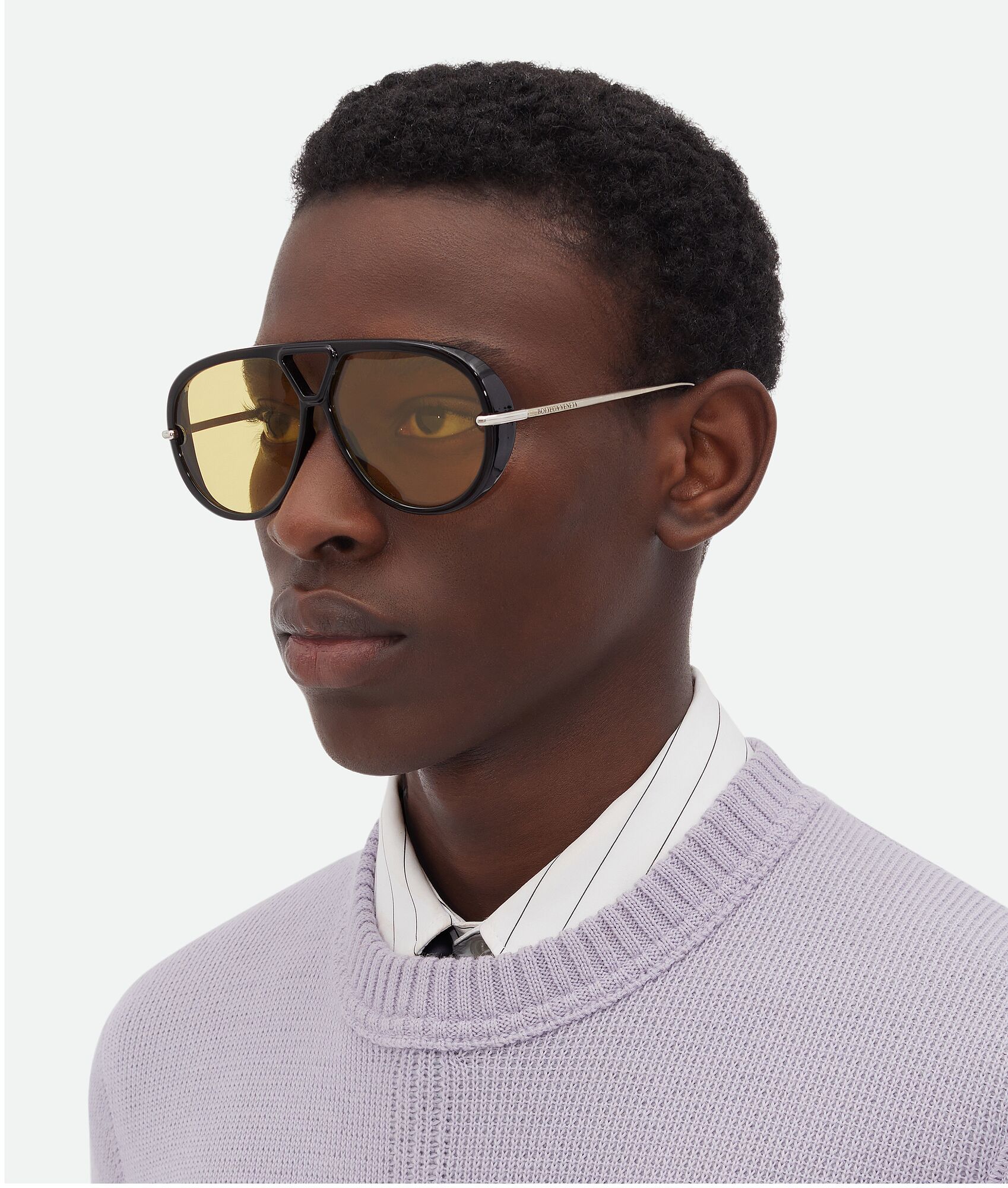 Bottega Veneta Aviator Sunglasses In Multicolor