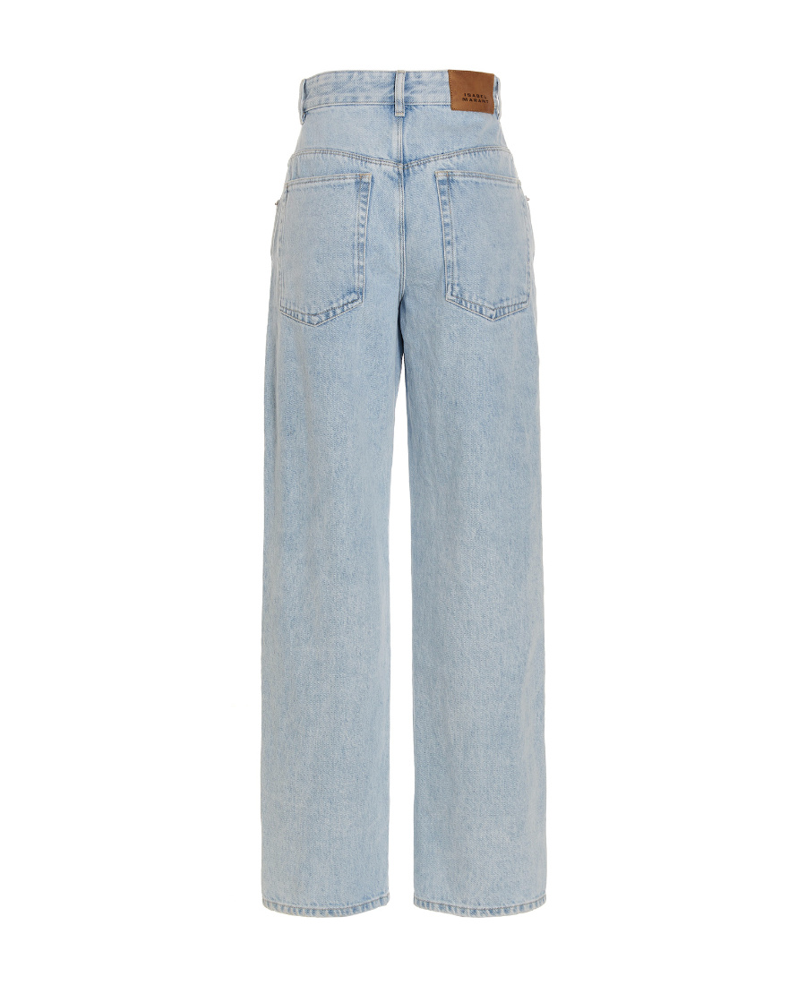 Isabel Marant Joanny Mid-rise Wide-leg Jeans In Blue