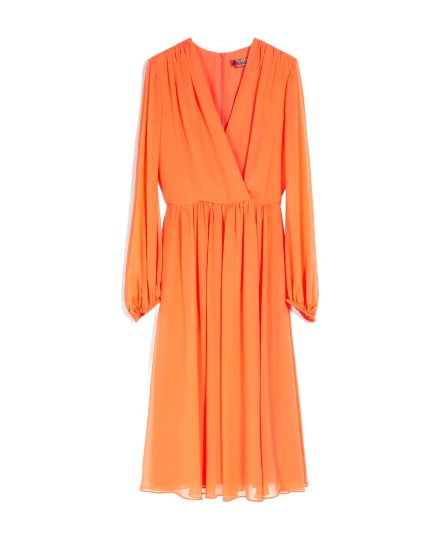 Max Mara V-neck Dress In Orange
