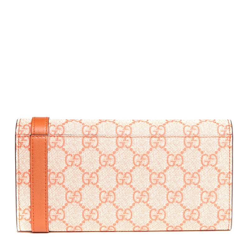 Gucci Double G Pattern Wallet In Nude