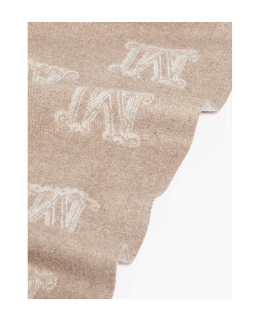 Max Mara Cashmere Fringed Scarf In Nude