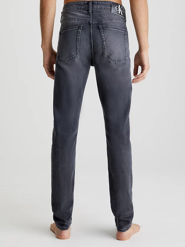 Calvin Klein Jeans Est.1978 Logo Denim Trousers In Black