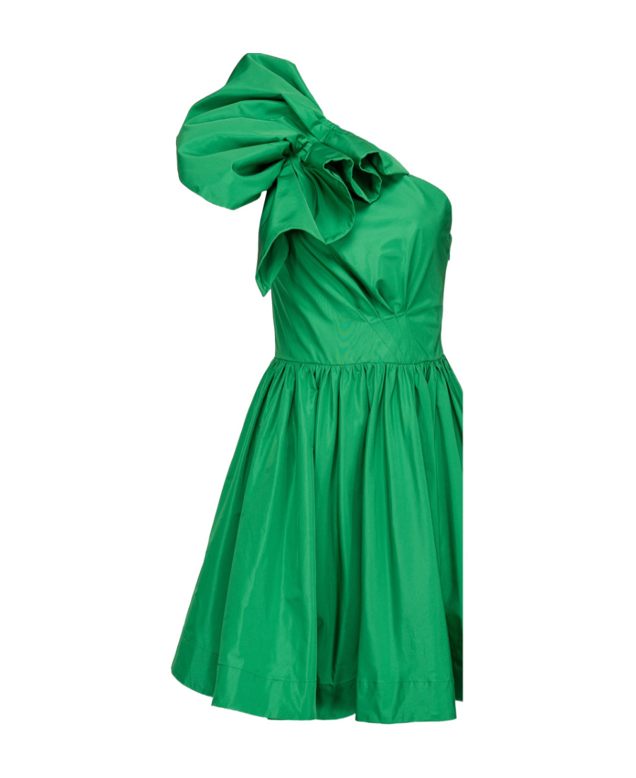 Pinko Bow One-shoulder Mini Dress