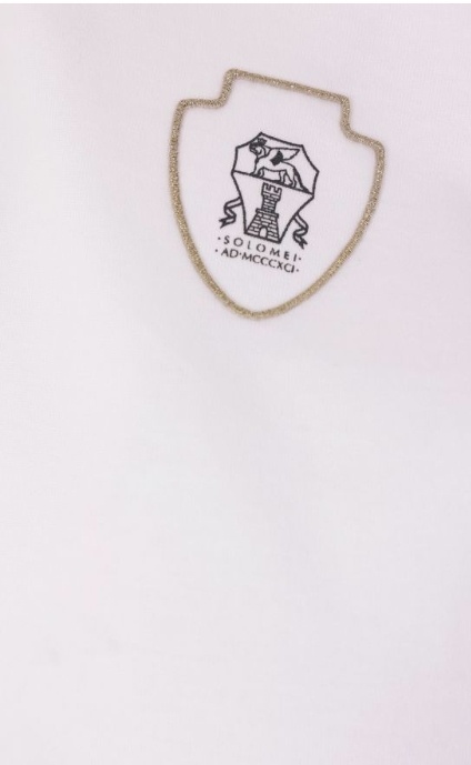 Brunello Cucinelli Tennis Logo-polo Shirt In White