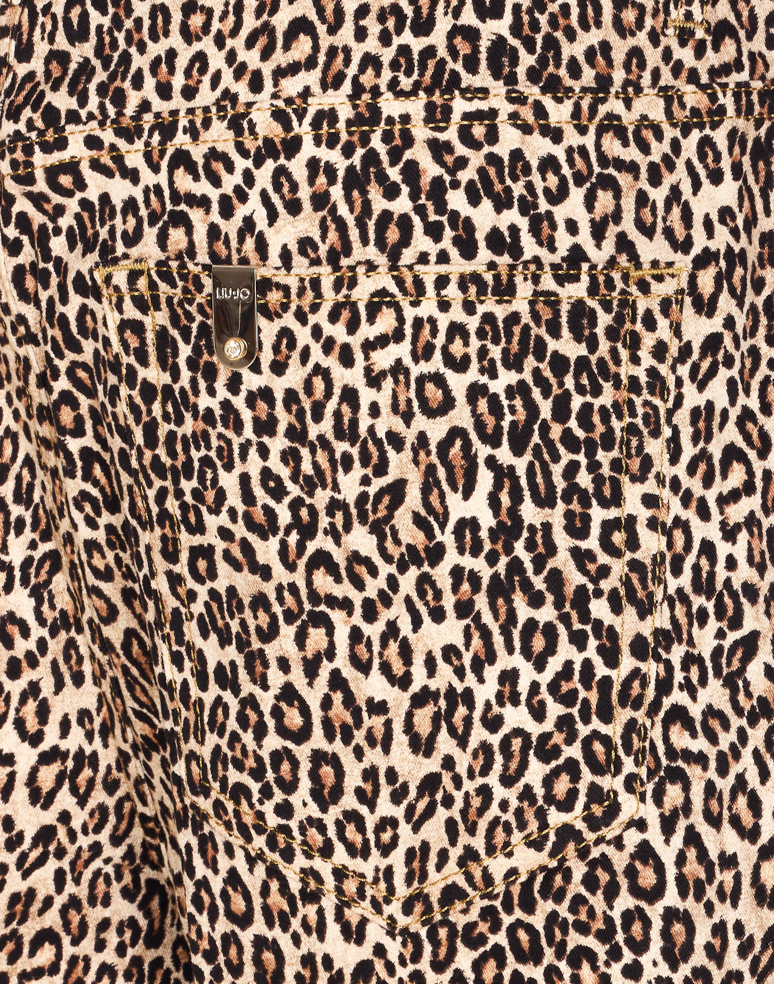 Liu •jo Trousers Animal Print Roses Detail In Multi
