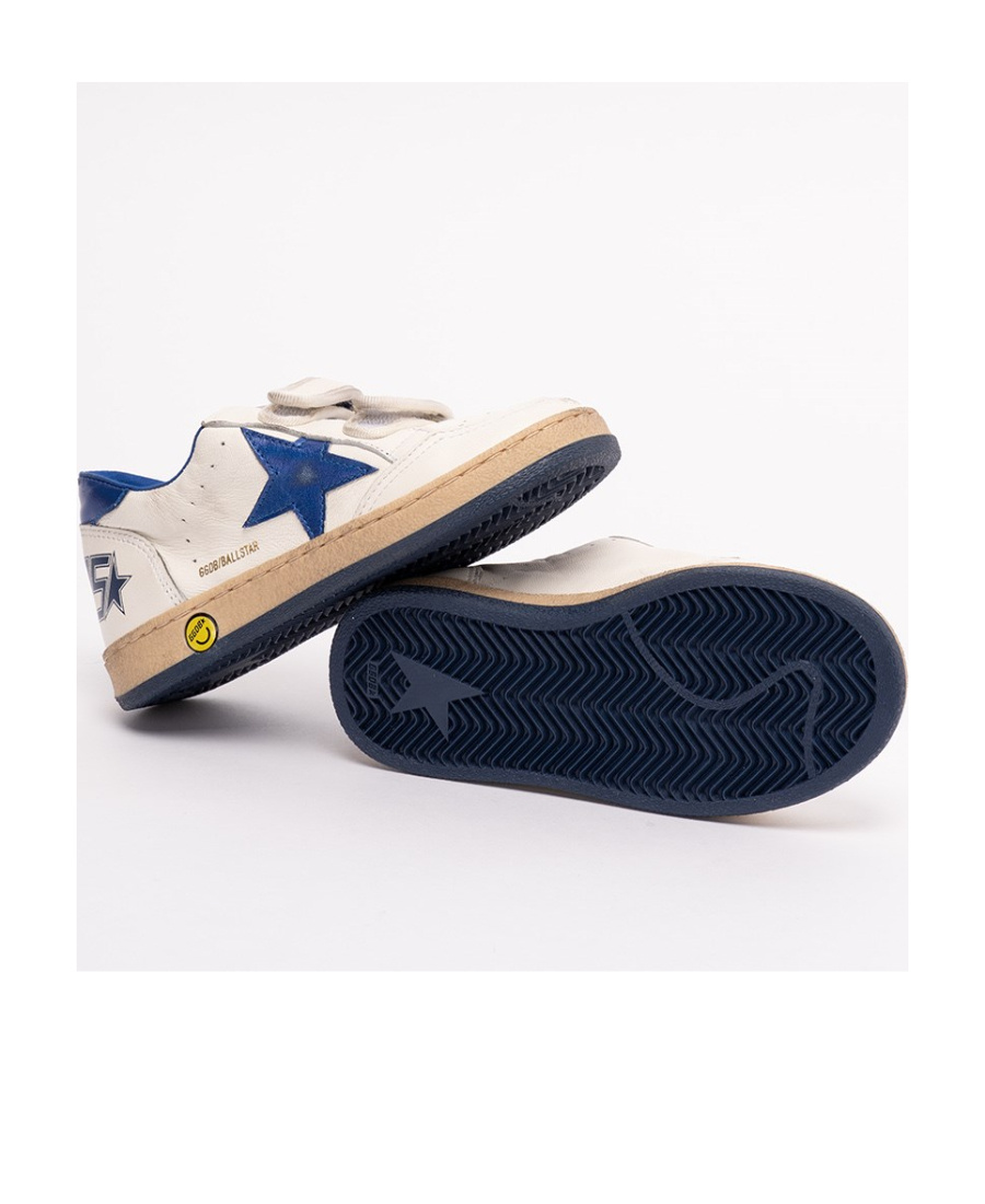 Golden Goose White June Sneakers For Kids With Star And Logo