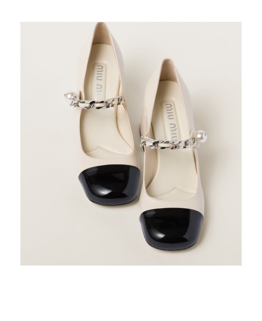 Miu Miu Elegant Sand Leather Pumps With 6.5 Cm Heel In Nude