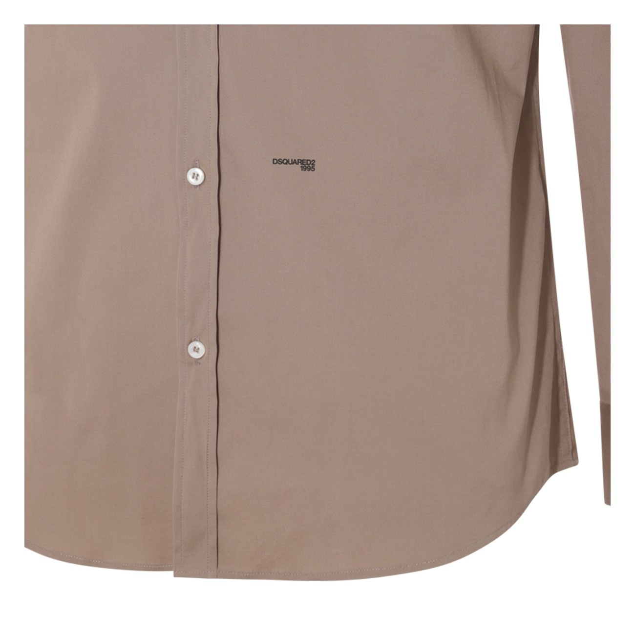 Dsquared2 Logo-print Cotton Shirt In Nude