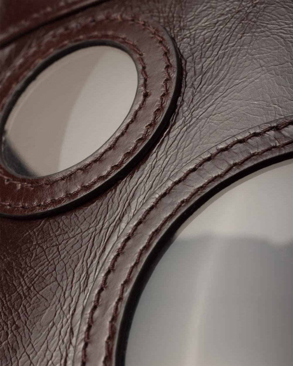 Prada Leather Visor In Black