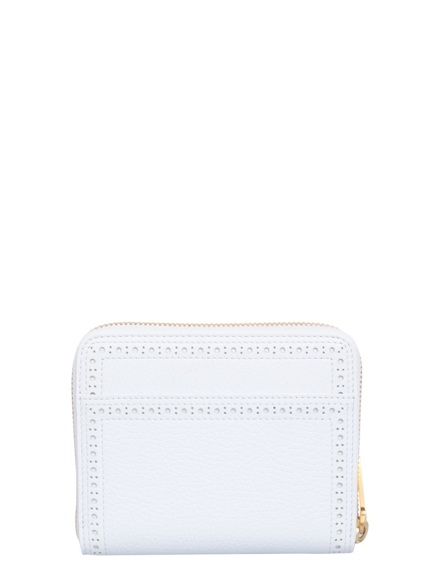 Thom Browne Zipped Compact Wallet In White