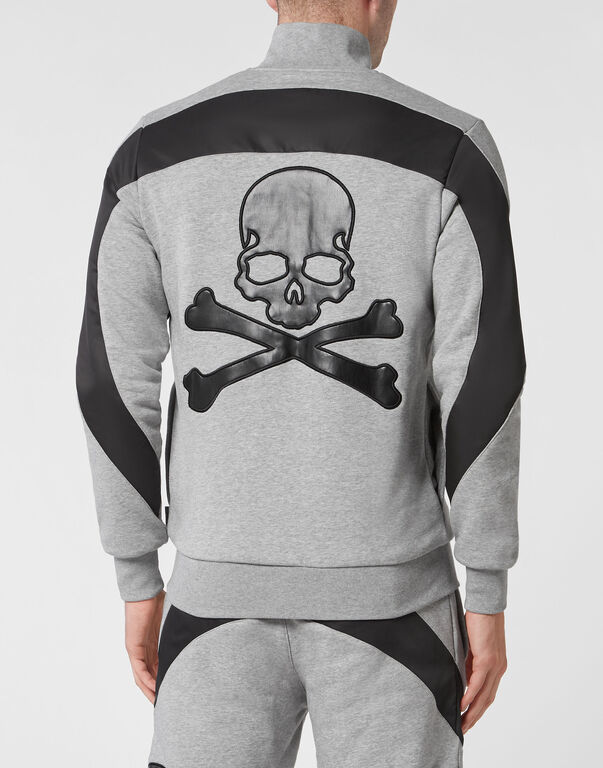 Philipp Plein Zippered Casual Jacket In Gray