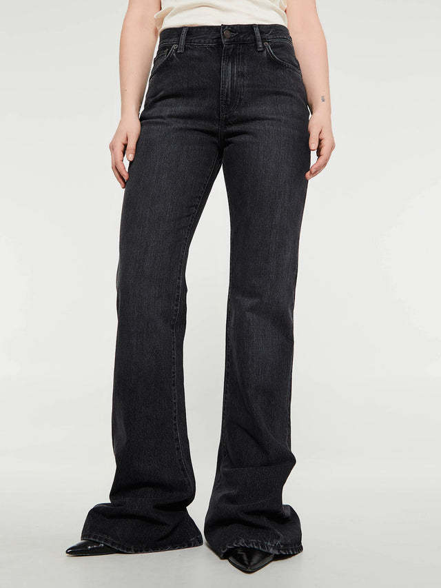 Acne Studios Belt Loop Jeans In Black