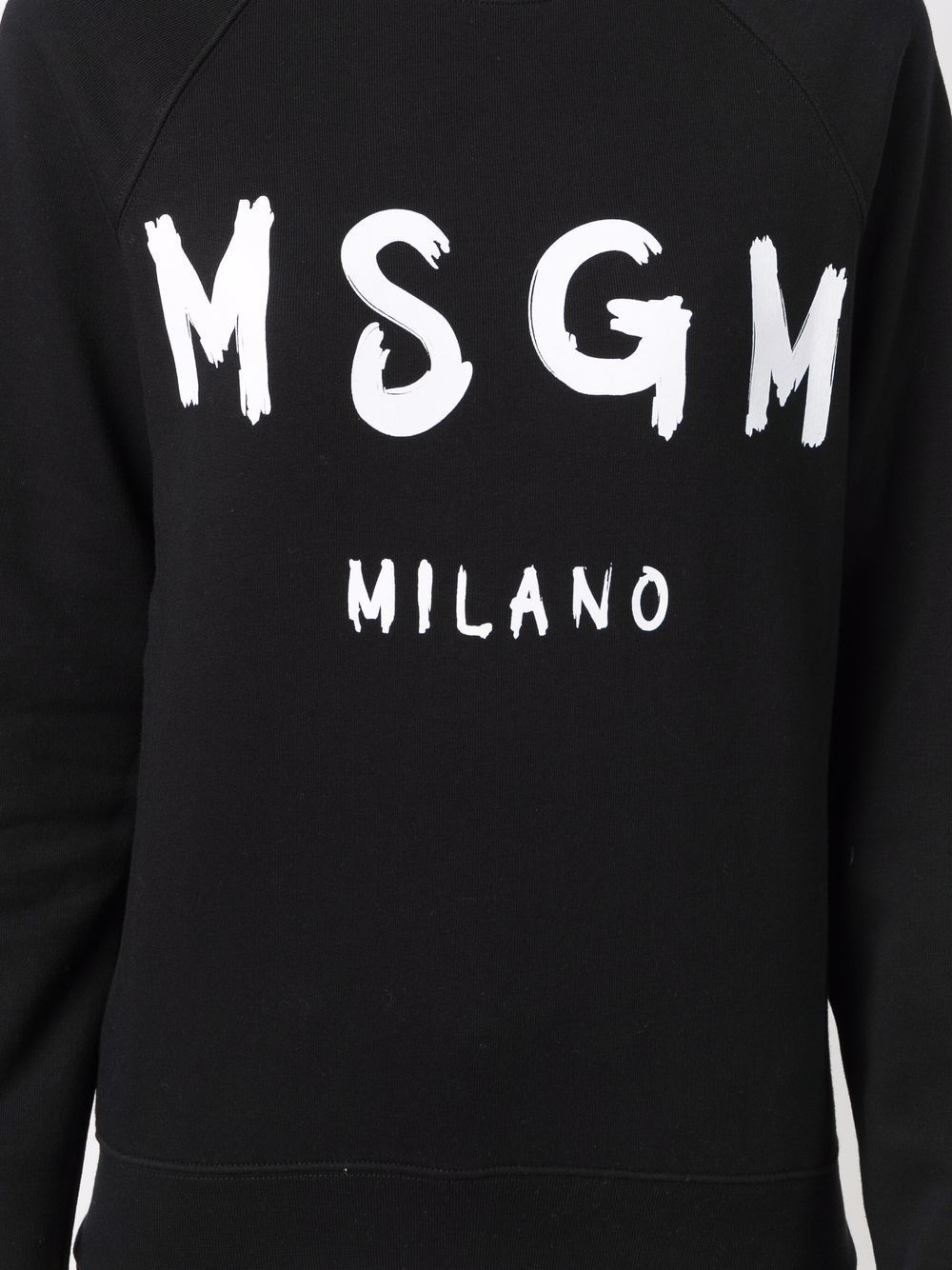 Msgm Relaxed-fit Sweatshirt With Raglan Sleeves In Black