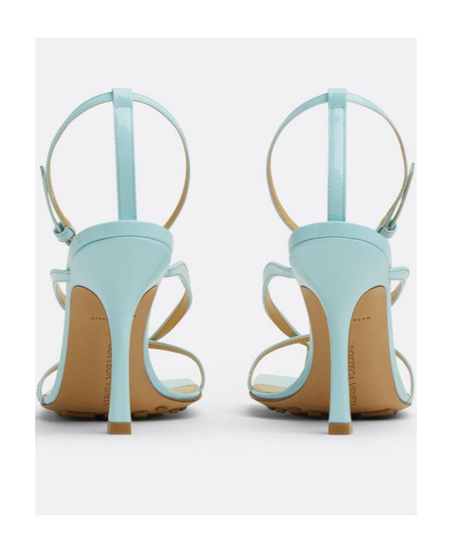 Bottega Veneta Logo High-heeled Sandals In Blue