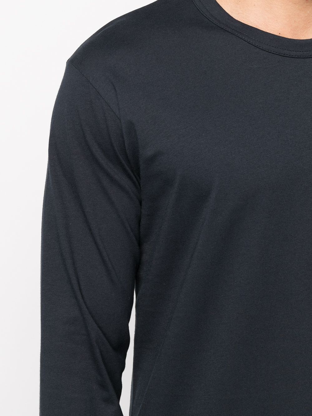 Comme Des Garçons Long Sleeve Crew Neck Knit Sweater In Black