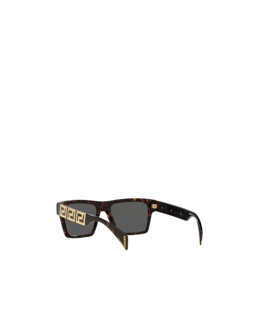 Versace Tortoiseshell-effect Square Frame Sunglasses In Black