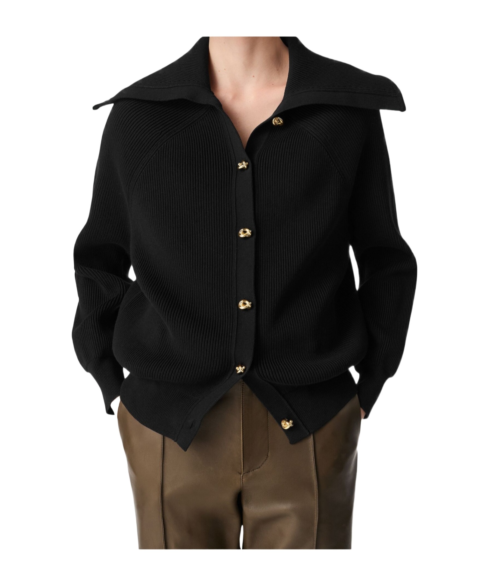 Bottega Veneta Wool Cardigan In Black
