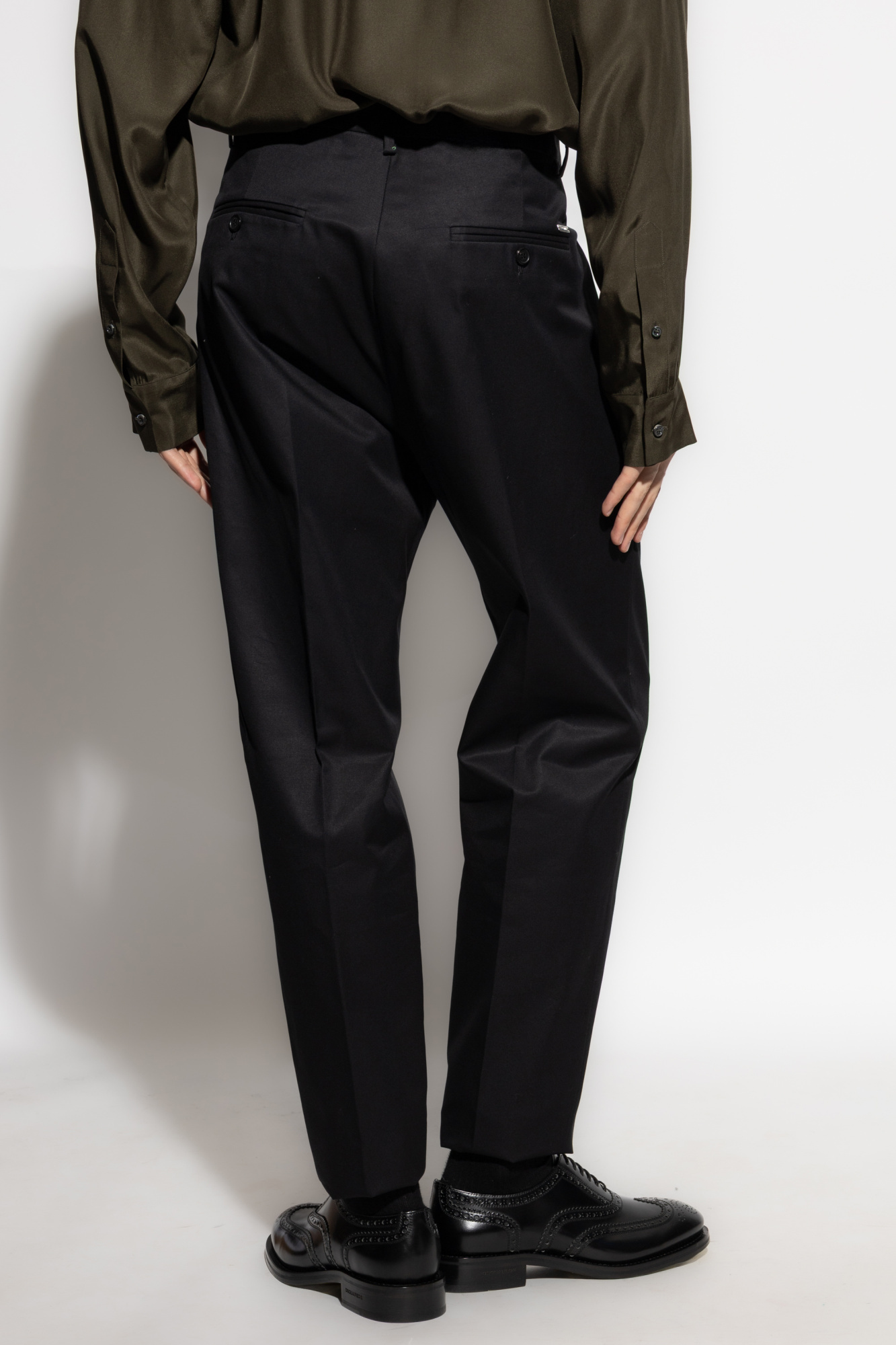 Dsquared2 Belt Loops Slacks In Black