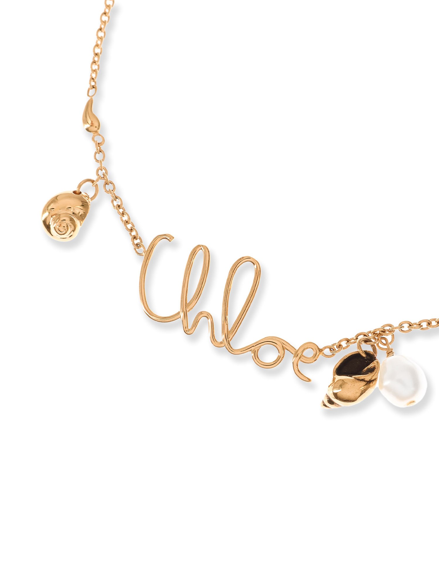 Chloé Shells Chain Necklace In Gold