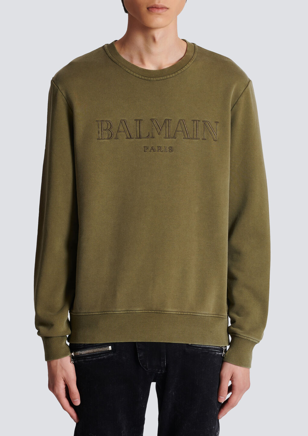 Balmain Vintage Cotton Sweatshirt In Green