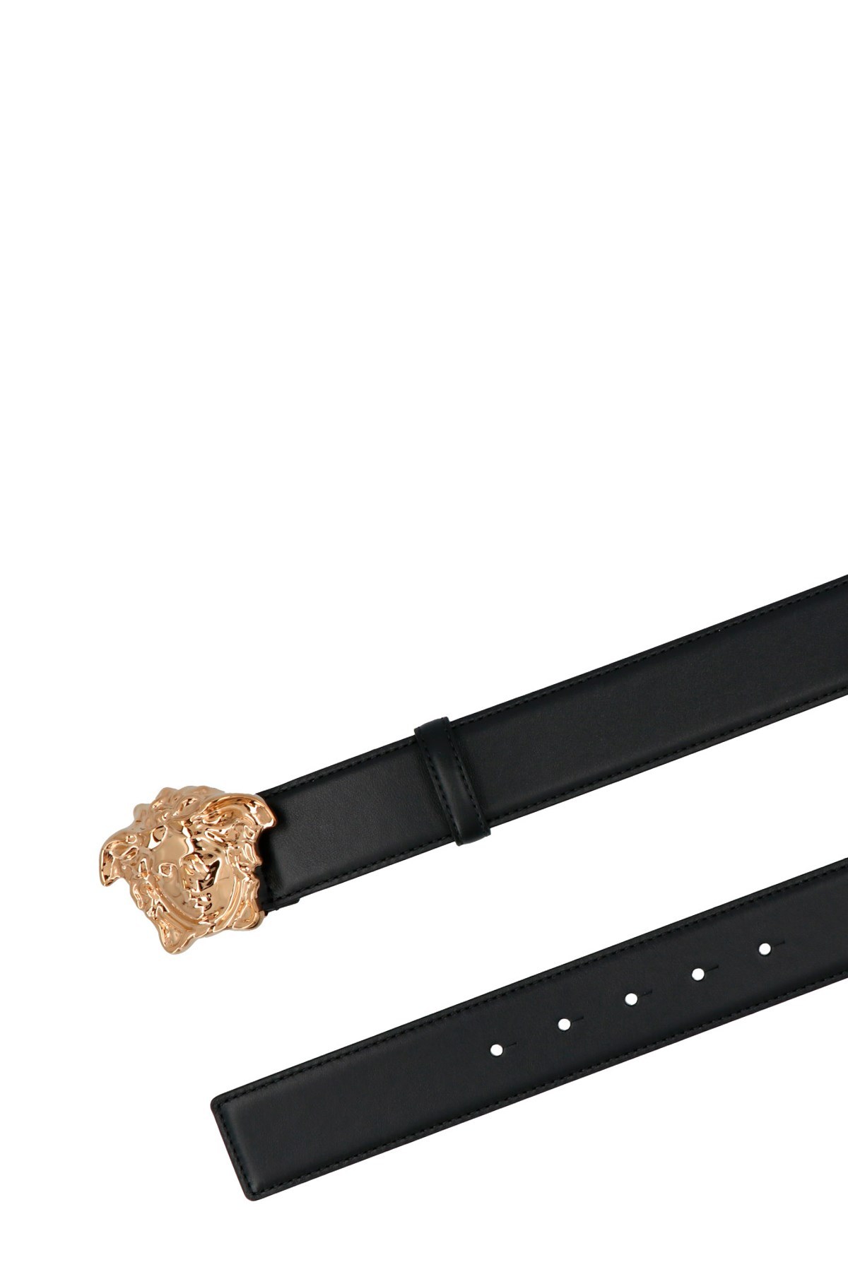 Shop Versace Medusa-plaque Buckle-fastening Belt In Black